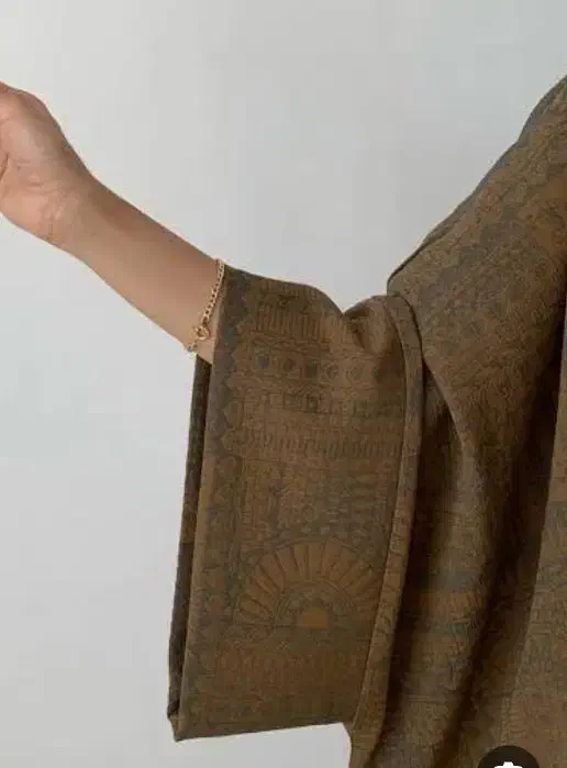 مانتو عبایی ژاکارد پنبه شکلاتی نصف قیمت مزون ها|لباس|جوانرود, |دیوار