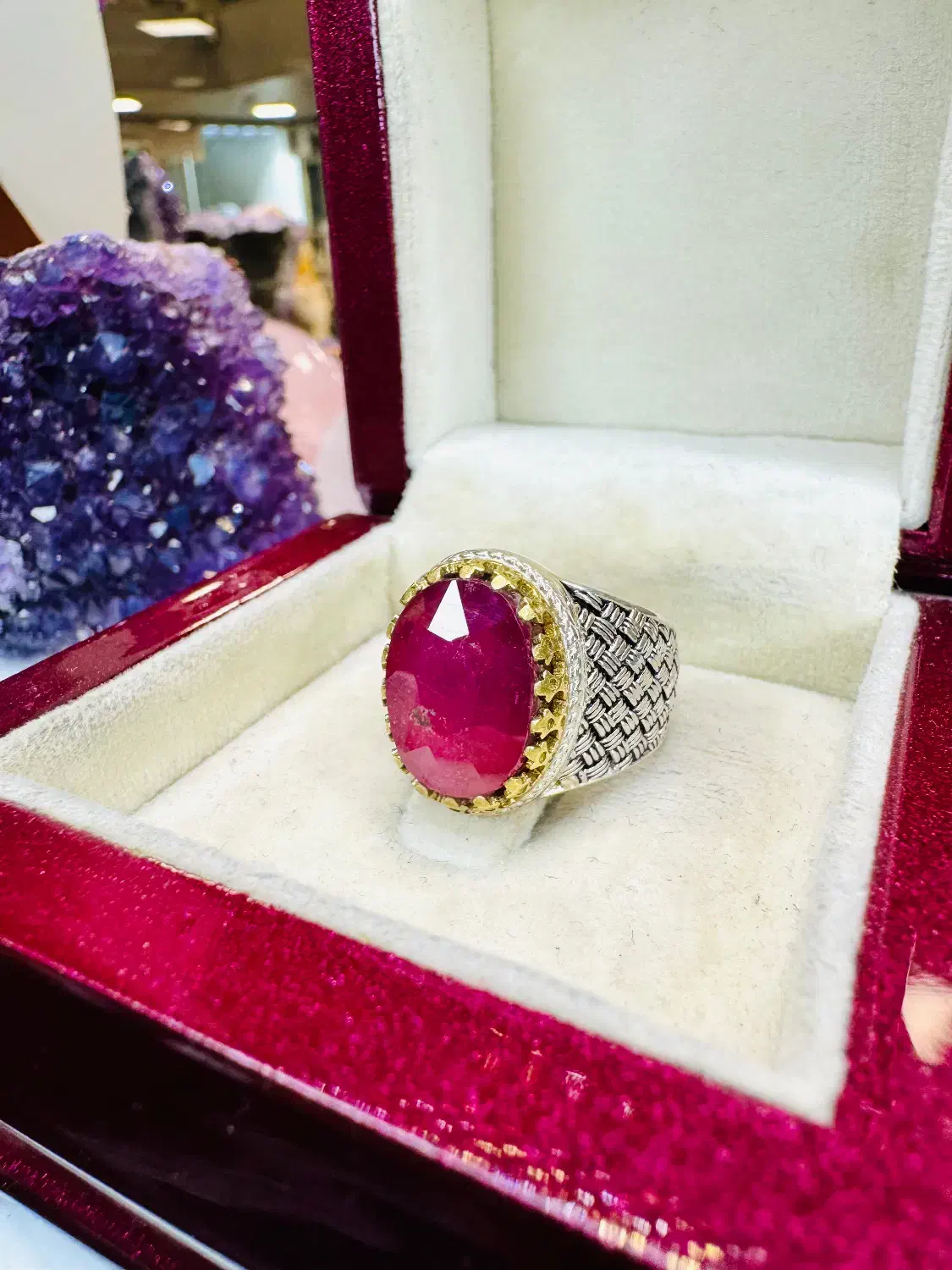 انگشتر فوق لوکس سنگ یاقوت سرخ اصیل معدنی موزامبیک|بدلیجات|تبریز, |دیوار