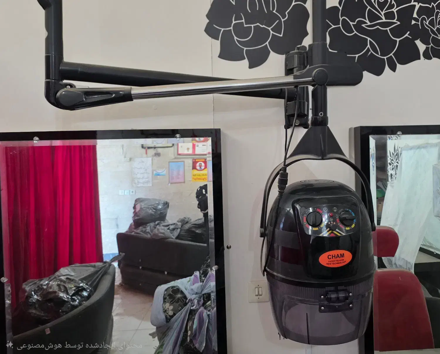 سشوار کلاهی آسایشگاهی (نصب برروی دیوار و سقف )|آرایشگاه و سالنهای زیبایی|آباده, |دیوار