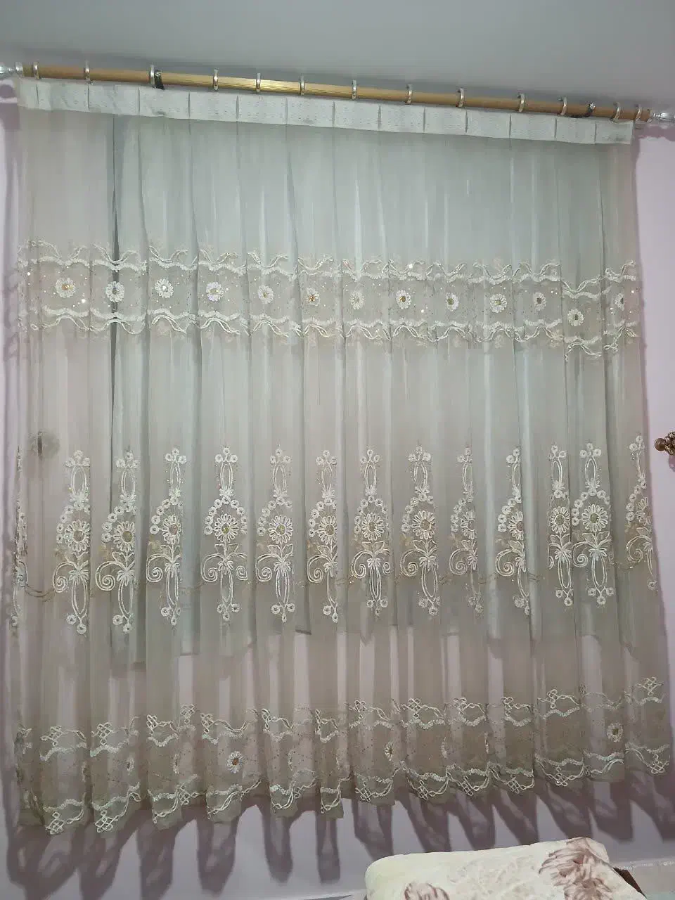 دوعدد پرده|پرده، رانر، رومیزی|بادرود, |دیوار