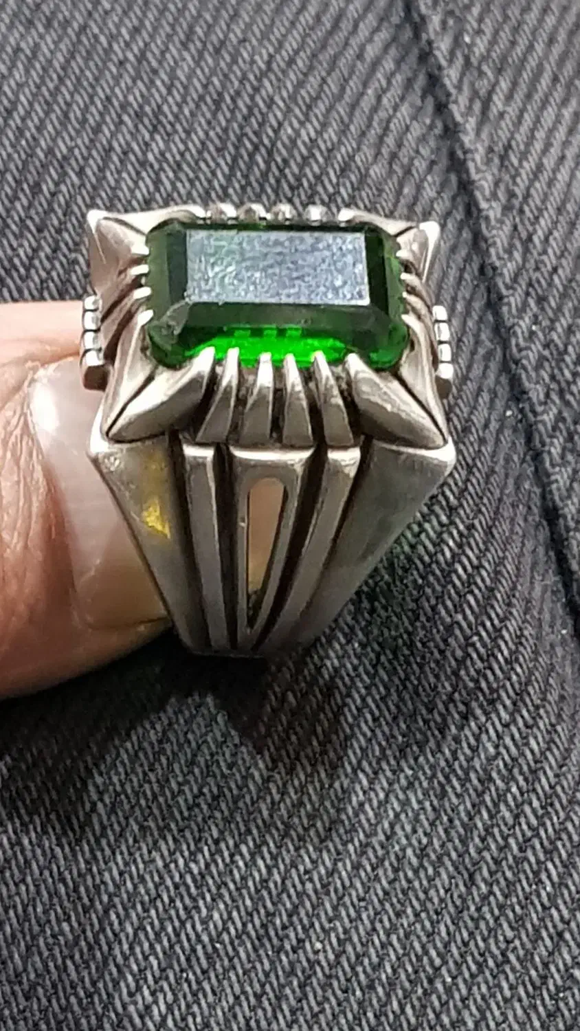 انگشتر نقره زمرد|جواهرات|پاکدشت, پاکدشت (مامازند)|دیوار