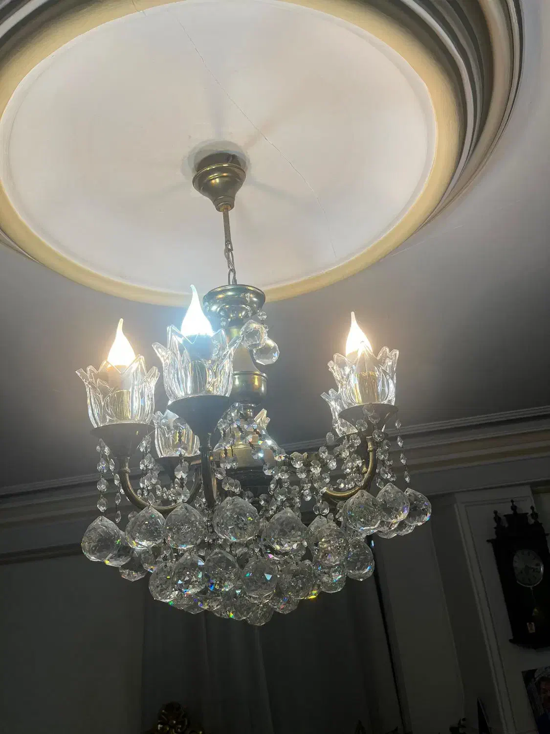 یک جفت لوستر کریستال 6شعله|لوستر و چراغ آویز|تهران, دانشگاه شریف|دیوار