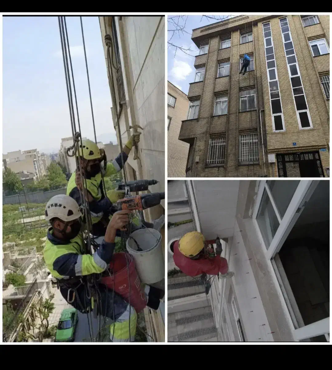 خدمات نمای ساختمان با طناب در ارتفاع با پسند شما|خدمات پیشه و مهارت|تهران, فرمانیه|دیوار