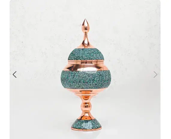 گلدان و شکلات خوری و شیرینی خوری مسی فیروزه کوب|صنایع دستی و سایر لوازم تزئینی|تهران, دربند|دیوار