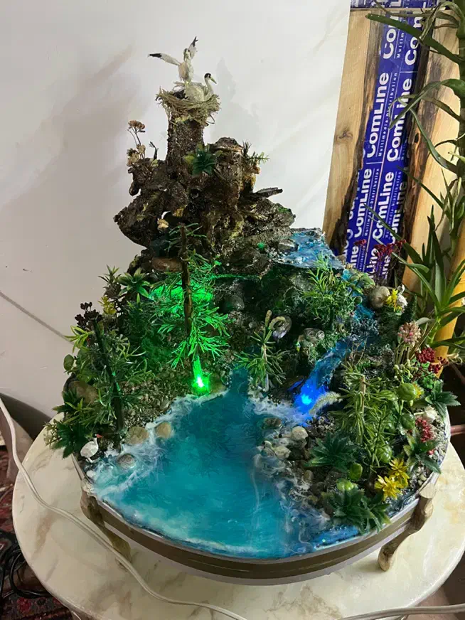 چراغ خواب رزینی طبیعت|چراغ خواب و آباژور|ارومیه, |دیوار