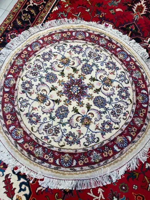 فرش دستبافت دایره قطر ۱.۵ متر|فرش|تبریز, |دیوار