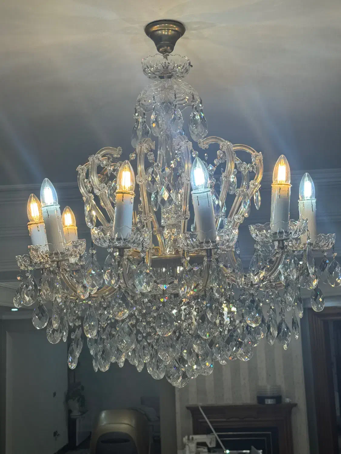 لوستر کریستال چک اصل|لوستر و چراغ آویز|تهران, قلهک|دیوار