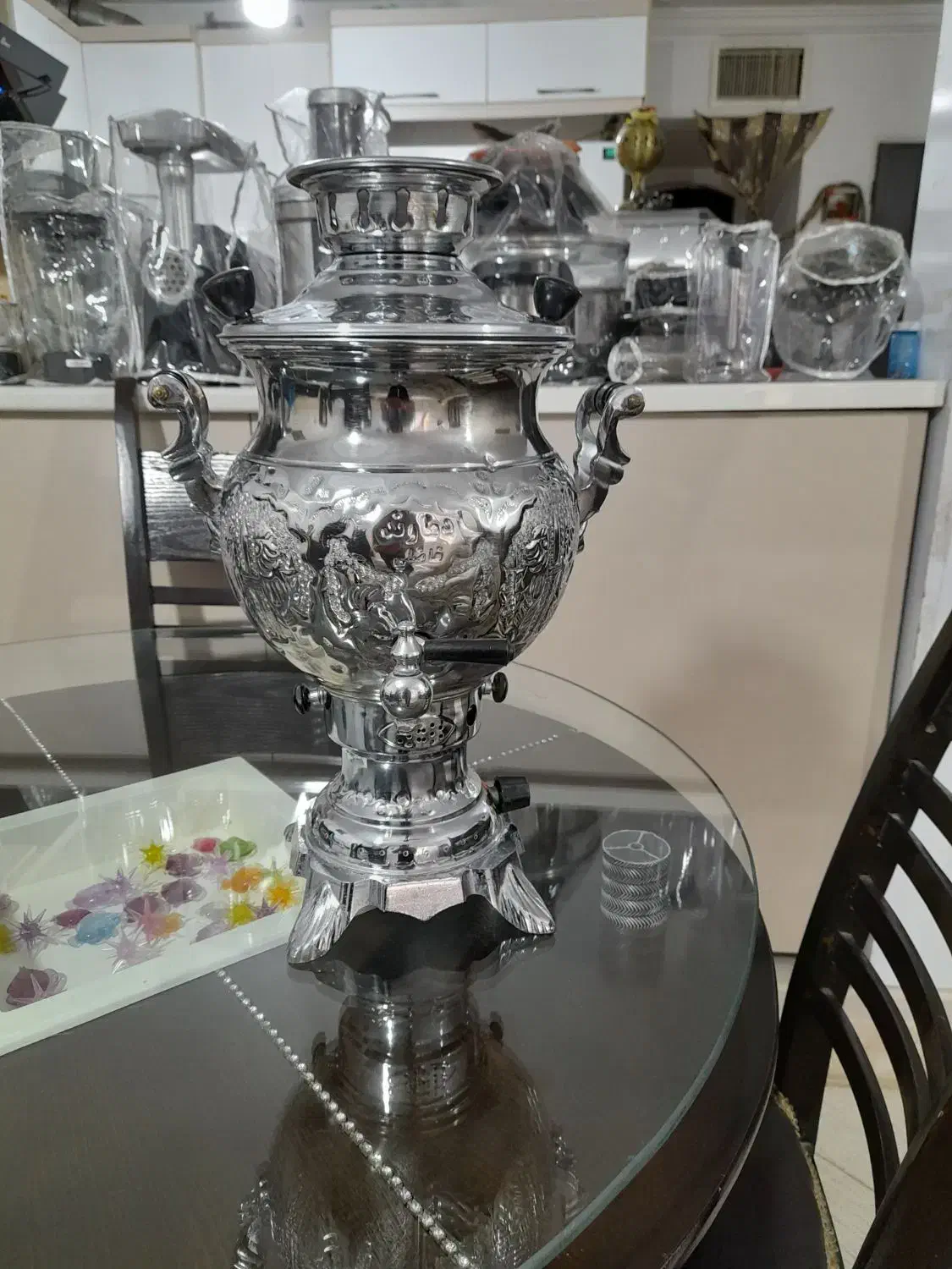 سماور گازی|کلکسیون اشیاء عتیقه|نیشابور, جمهوری|دیوار