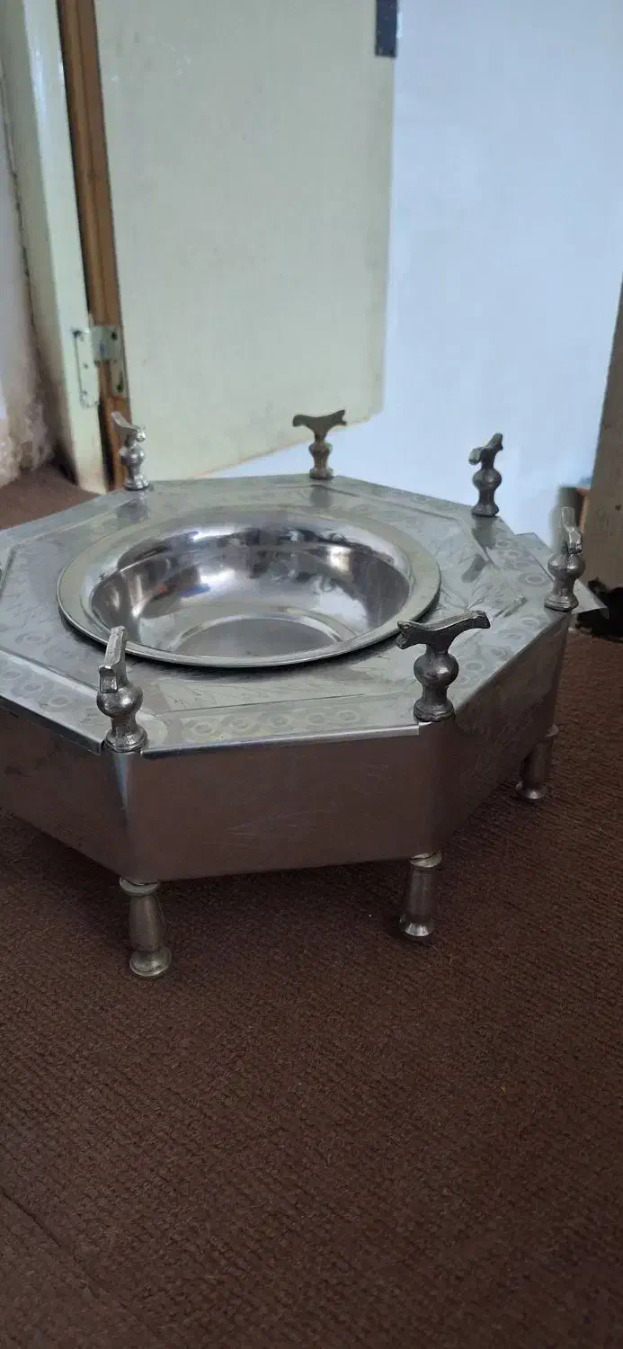 منقل استیل قدیمی|کلکسیون اشیاء عتیقه|سیرجان, |دیوار