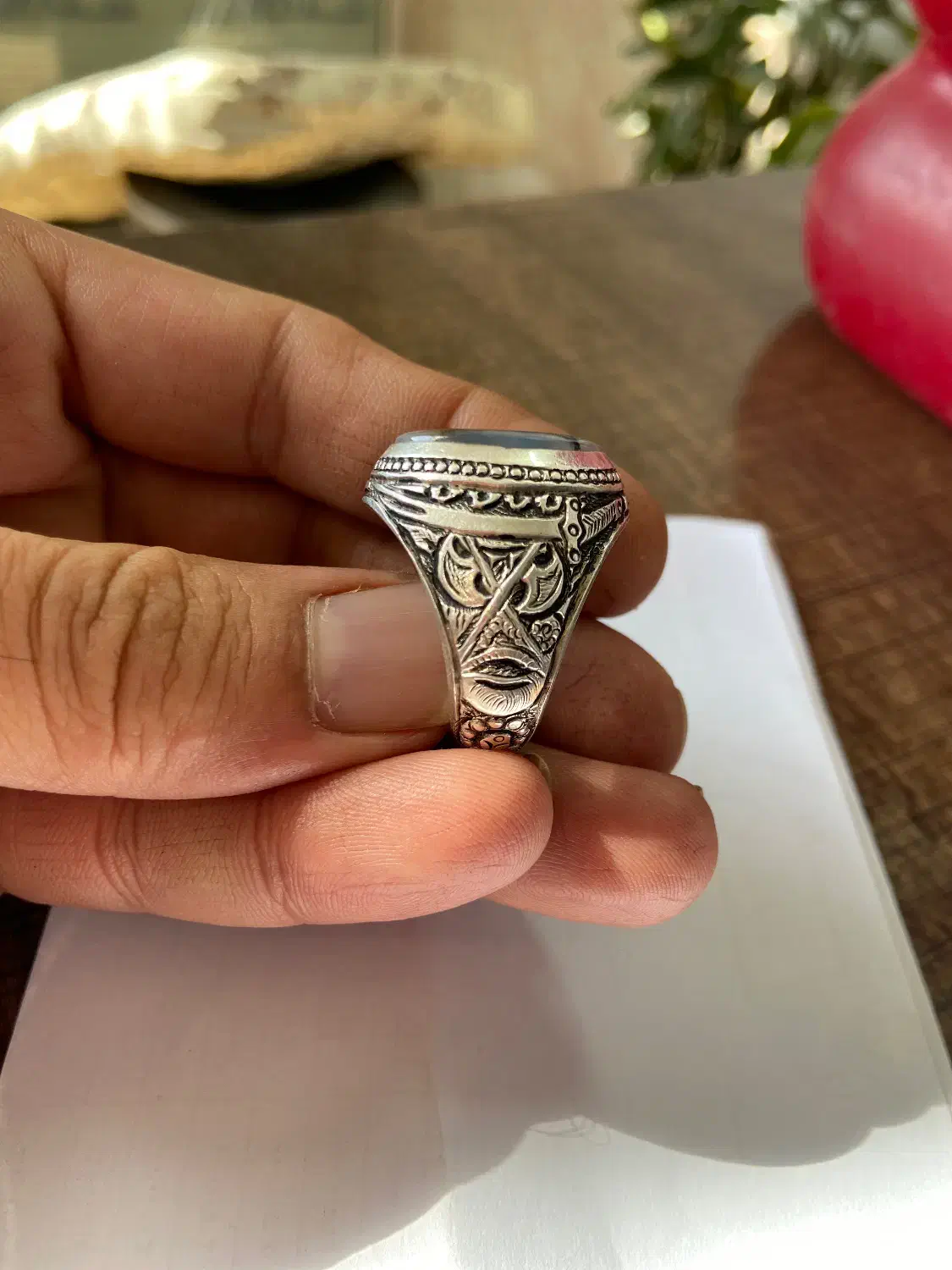 انگشتر نقره کار دست شجر قاینات|جواهرات|تربتحیدریه, باغ سلطانی|دیوار