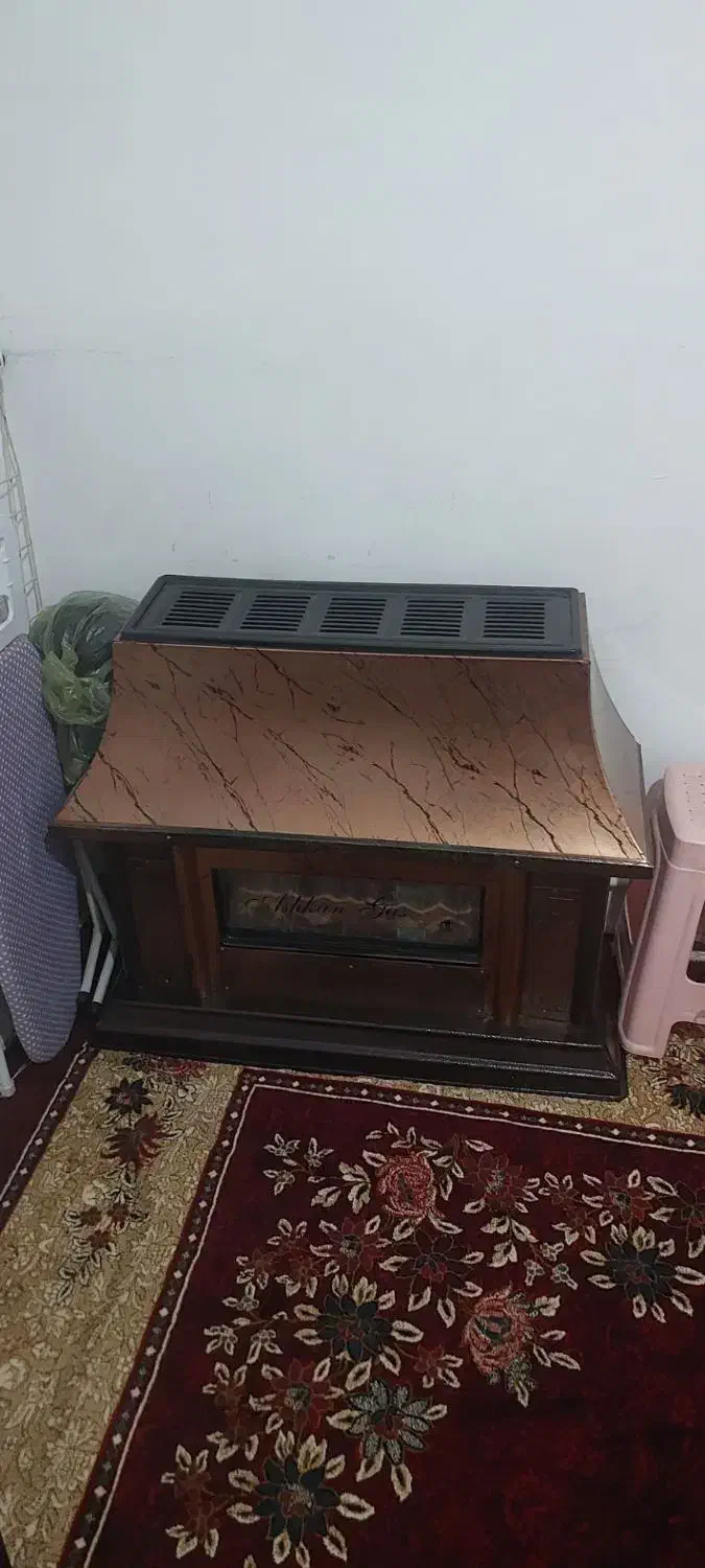 بخاری طرح شومینه سالم در حد نو|بخاری، هیتر، شومینه|کرمانشاه, |دیوار