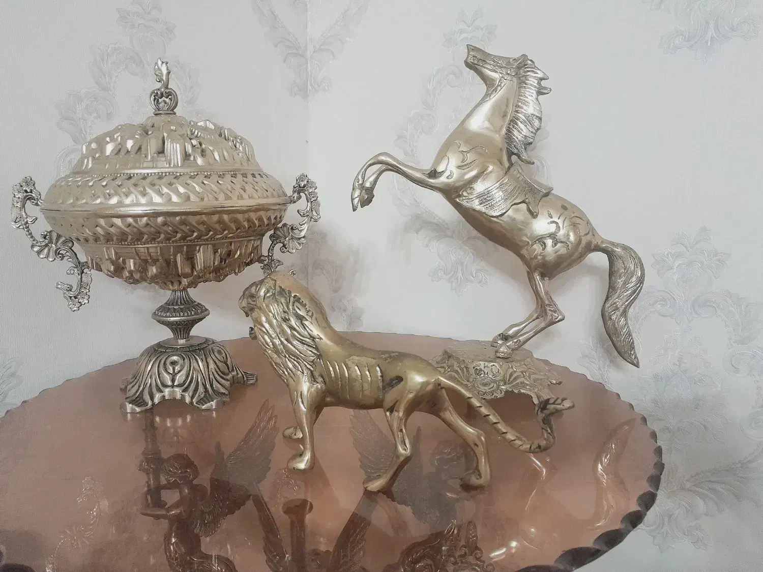 اسب ،شیر واجیل خوری تمام برنج|مجسمه، تندیس، ماکت|پاکدشت, شهرک امام رضا|دیوار