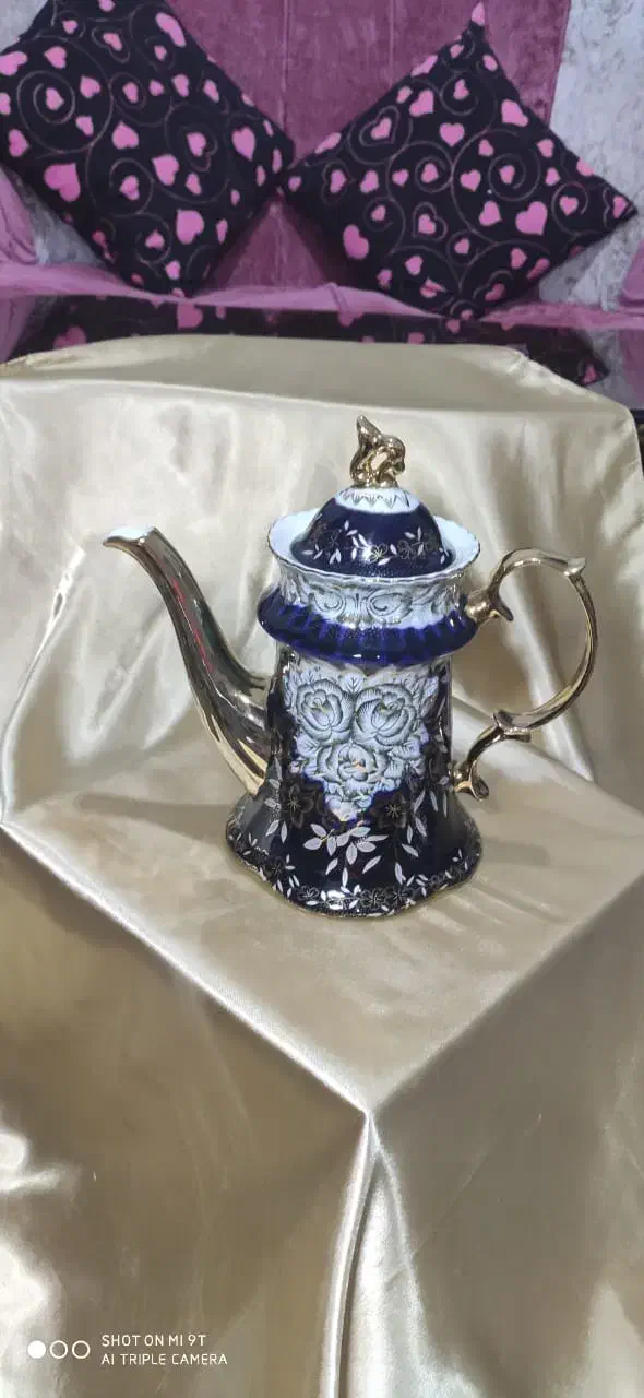 سرویس چینی آنتیک سورمه‌ای|کلکسیون اشیاء عتیقه|ارومیه, |دیوار