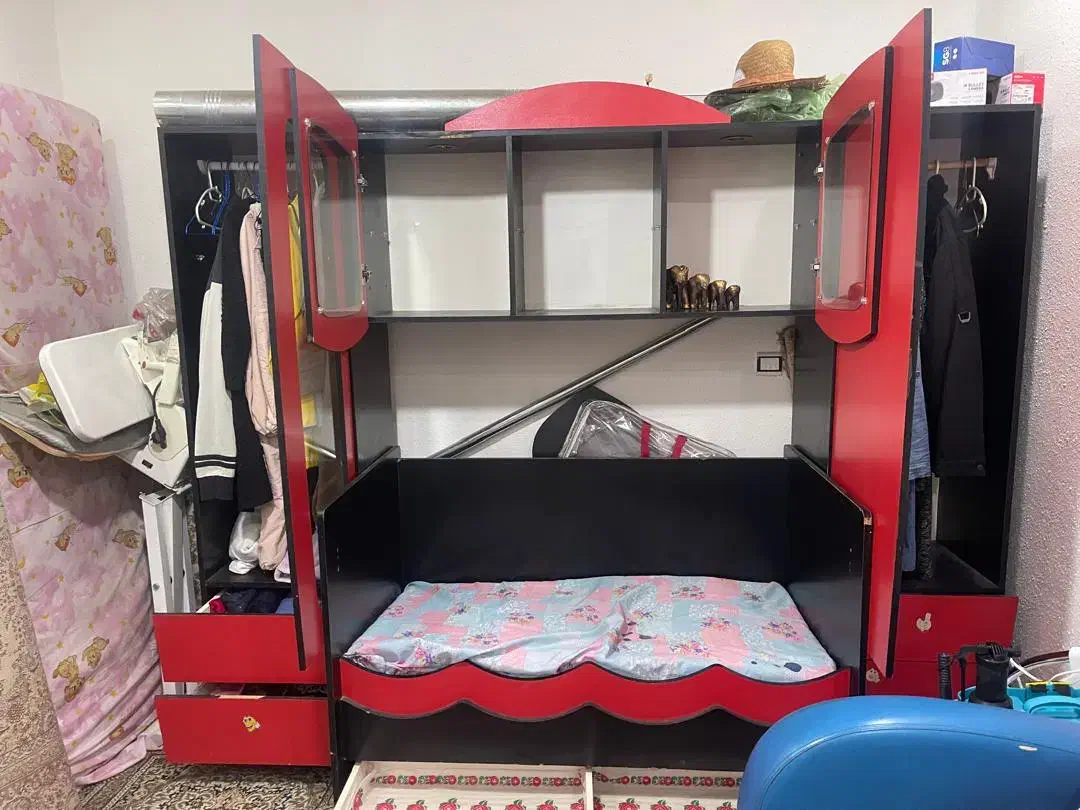 کمدوتخت خواب بچه|تخت و صندلی بچه|دابودشت, |دیوار