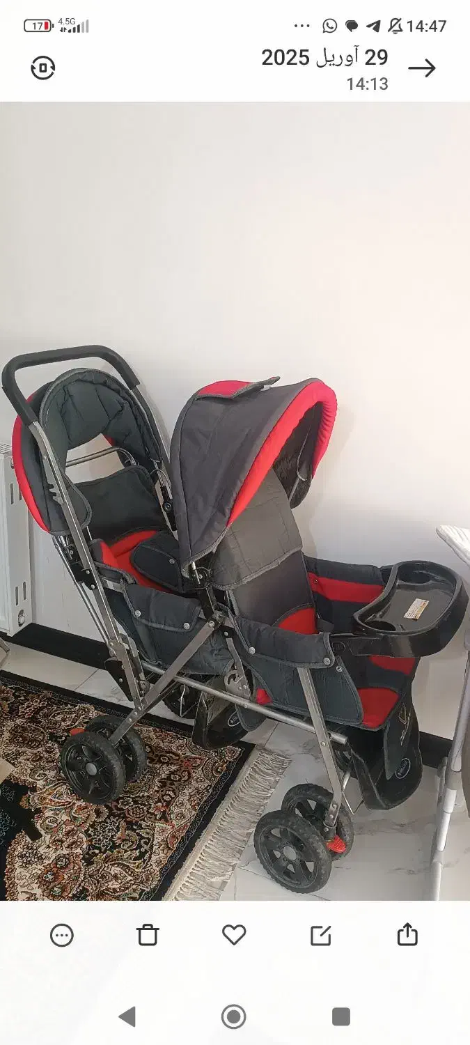 کالسکه دوقلو|کالسکه و لوازم جانبی|هشتگرد, فاز ۲ مهستان|دیوار