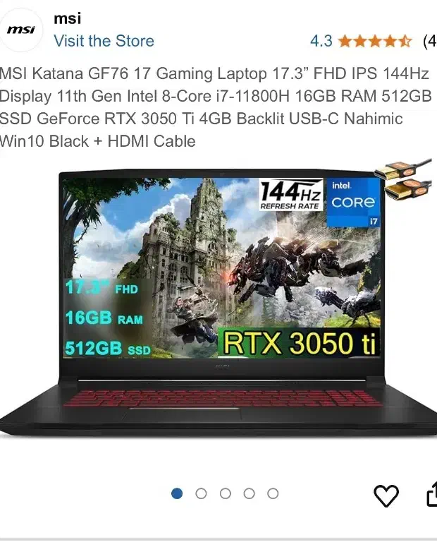 فروش لپ تاپ MSI Katana GF76 11UG در حد نو|رایانه همراه|تهران, ستارخان|دیوار