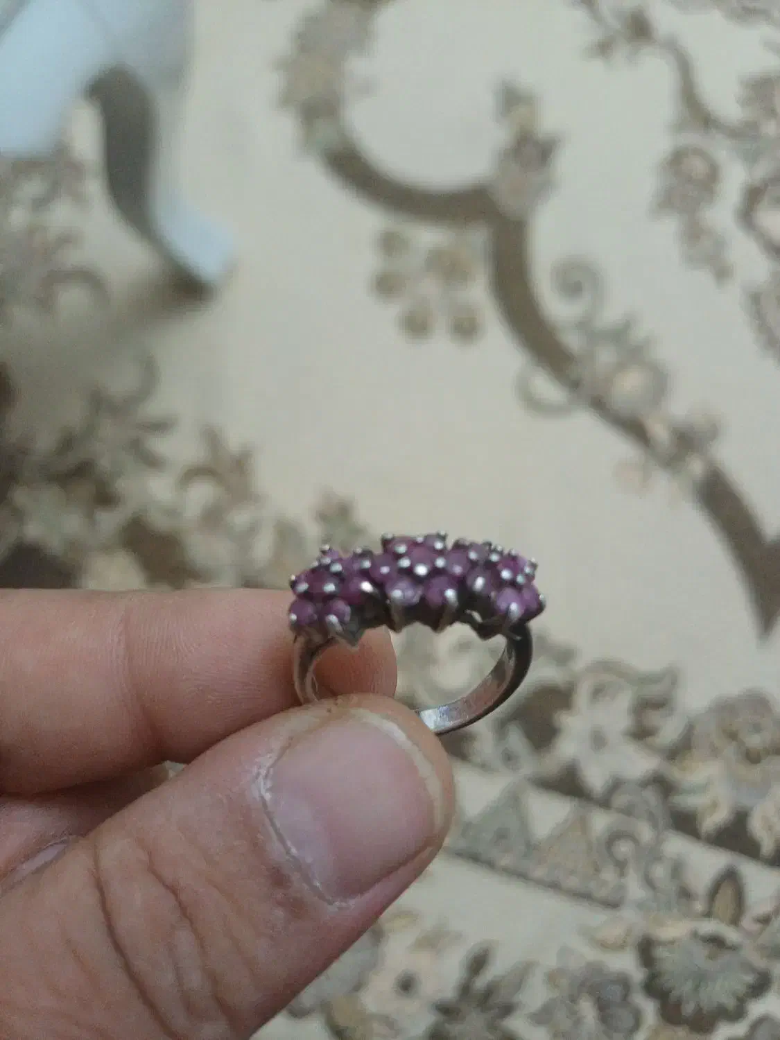 انگشتر نقره زنانه یاقوت برمه اصل|جواهرات|ارومیه, |دیوار