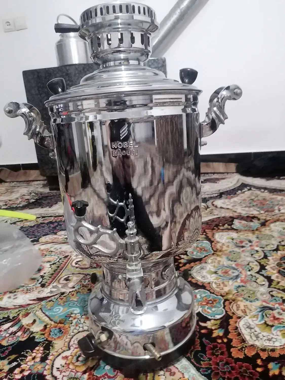 سماور قدیمی سالم نو نو|سماور، چای‌ساز، قهوه‌ساز|محمدیه-قزوین, |دیوار