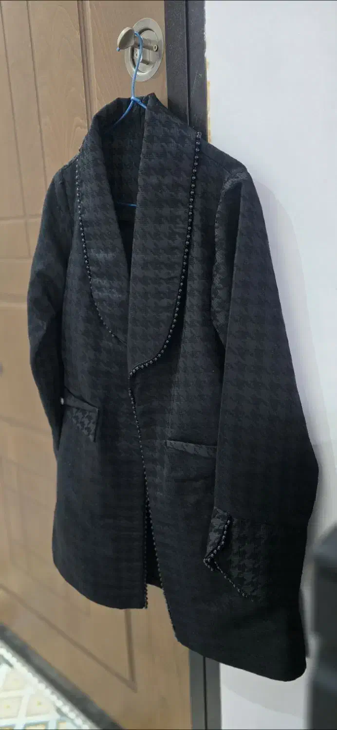 ۲متر پارچه ژاکارد مشکی|لباس|خرم‌آباد, |دیوار