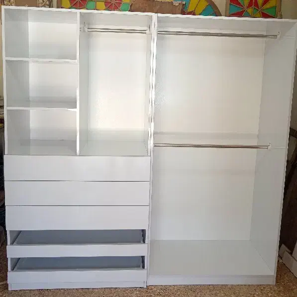 کمد رگال لباس، دراور، کتابخانه و جاکفشی و بوفه|جاکفشی، کمد، دراور|شیراز, شهرک صنعتی شیراز|دیوار