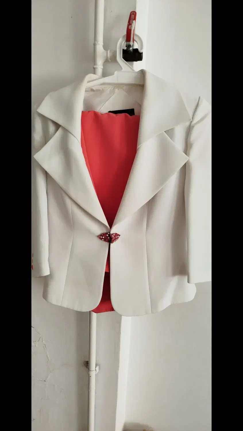 لباس مجلسی کت و سارافون سفید گل بهی خوش رنگ|لباس|بروجرد, |دیوار