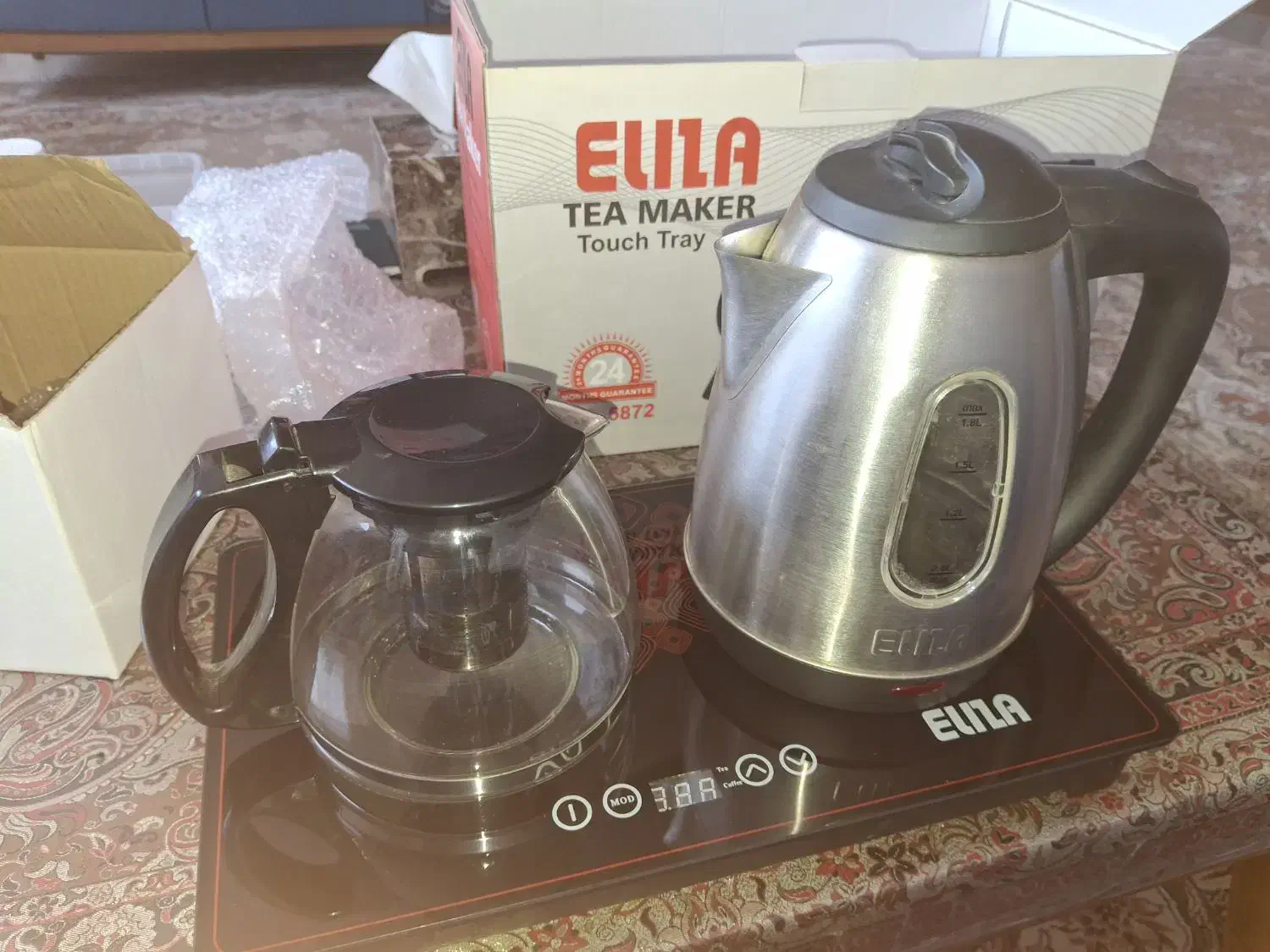 کتری برقی باقوری پیرکس|سماور، چایساز، قهوهساز|برخوار, |دیوار