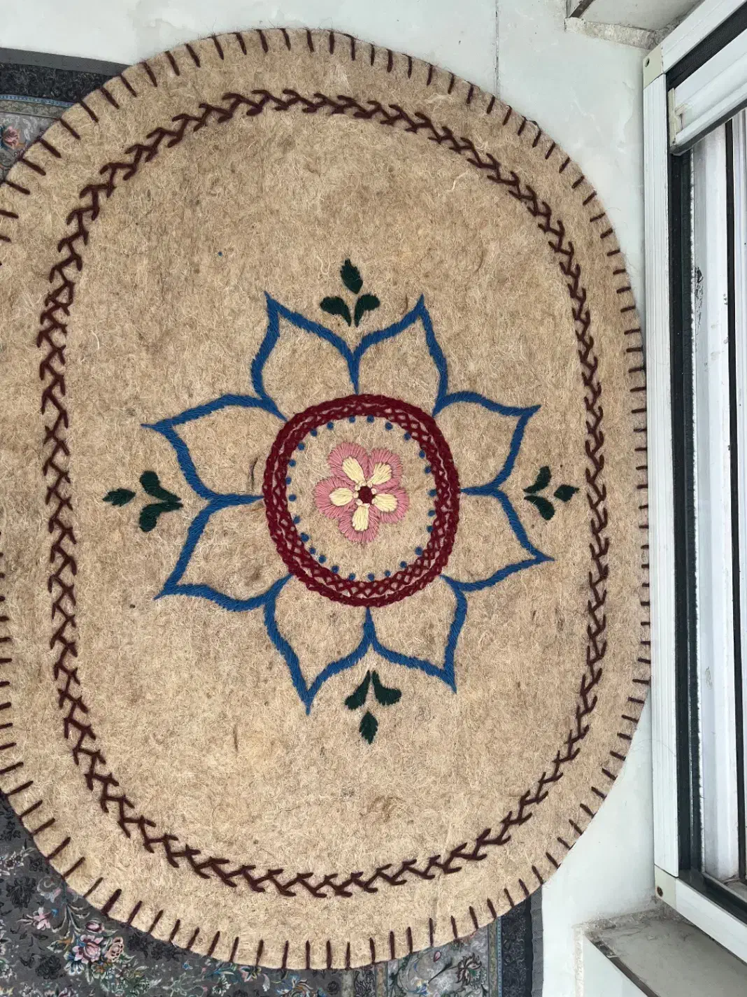 نمدپشم گوسفندی خالص طبیعی|گلیم، جاجیم، گبه|زنجان, |دیوار