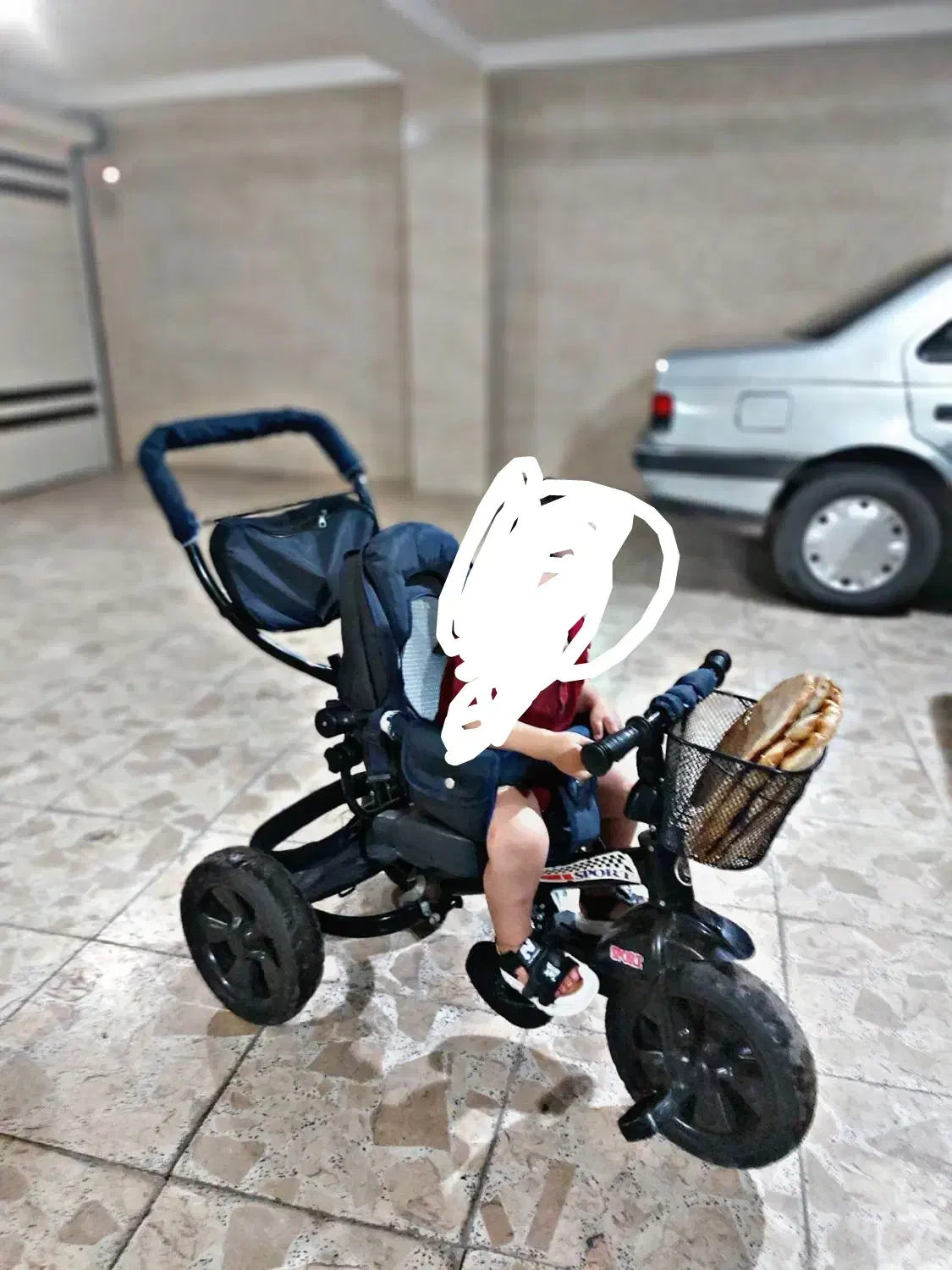 سه چرخه رنگ سرمه ای 2/500|کالسکه و لوازم جانبی|رشت, گلزاران|دیوار