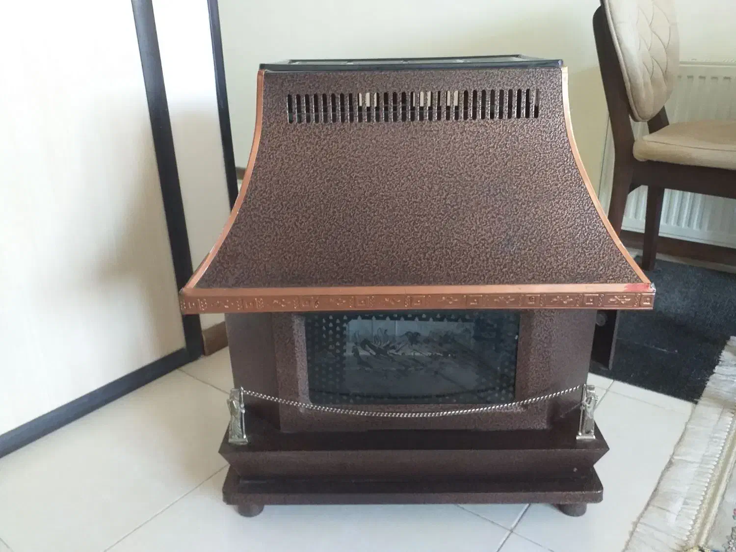 بخاری طرح شومینه|بخاری، هیتر، شومینه|فولادشهر, C2|دیوار