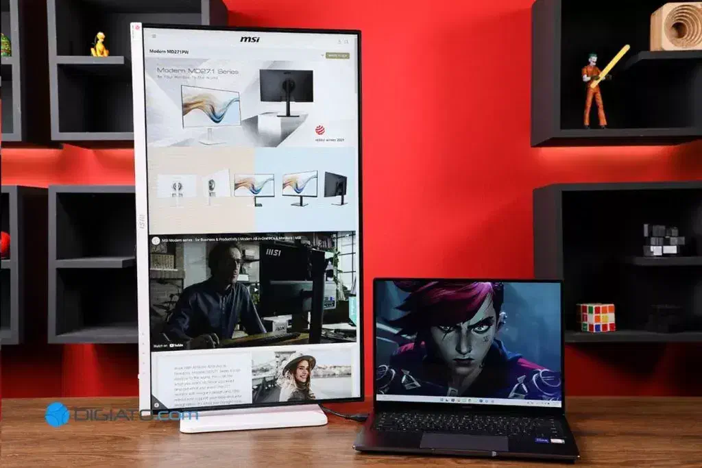 مانیتور 27 اینچ سفید رنگ MSI حرفه ای|قطعات و لوازم جانبی رایانه|سنندج, |دیوار