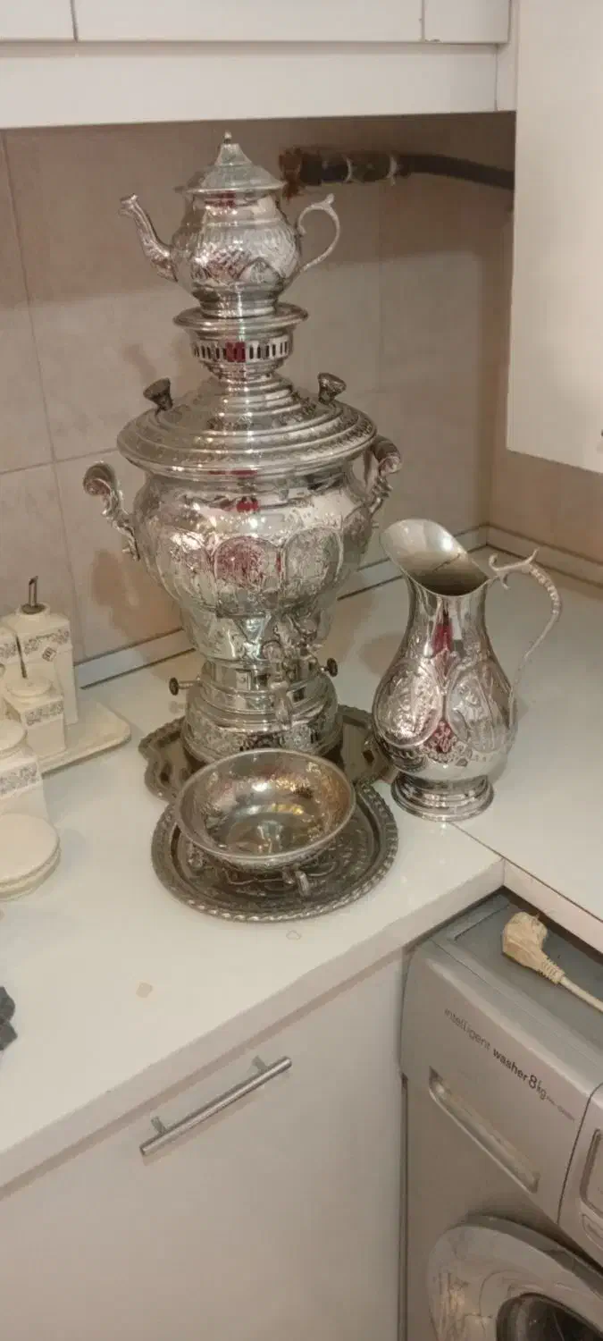 سرویس سماور تمام استیل نو|سماور، چای‌ساز، قهوه‌ساز|مشهد, امیریه|دیوار