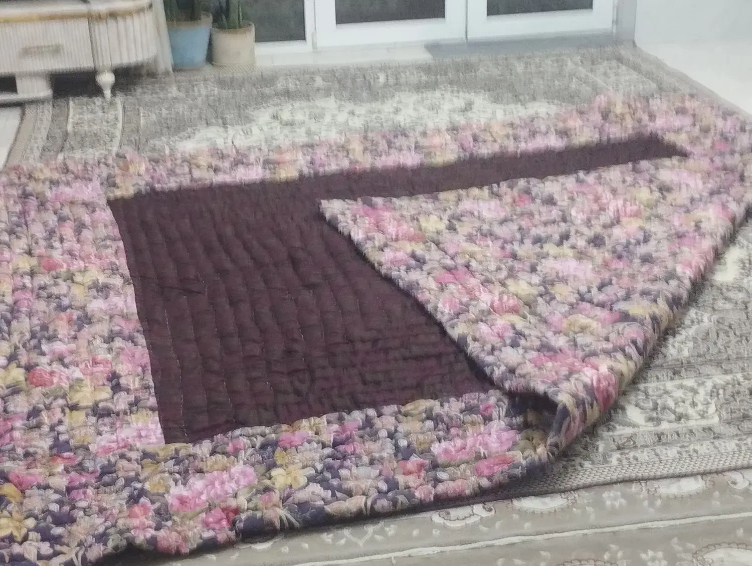 لحاف کرسی به ابعاد 3در 2/60 دست دوز|رختخواب، بالش، پتو|تنکمان, |دیوار