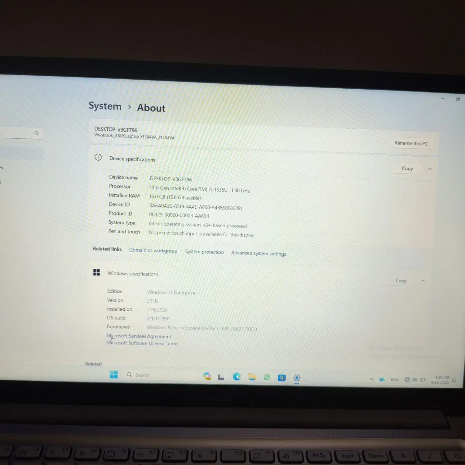 Asus vivo book لبتاب|رایانه همراه|اصفهان, جامی|دیوار