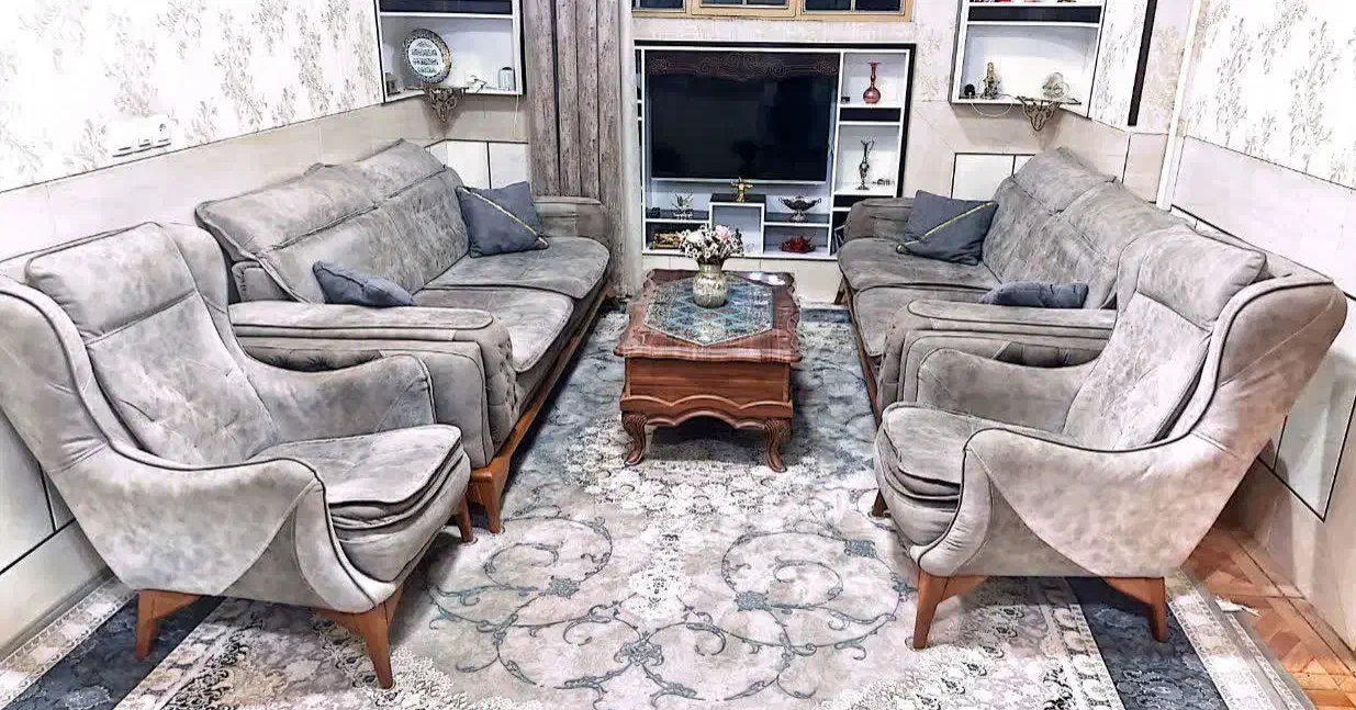 مبلمان ۸ نفره تخت خواب شو|مبلمان خانگی و میز عسلی|لنجان, |دیوار