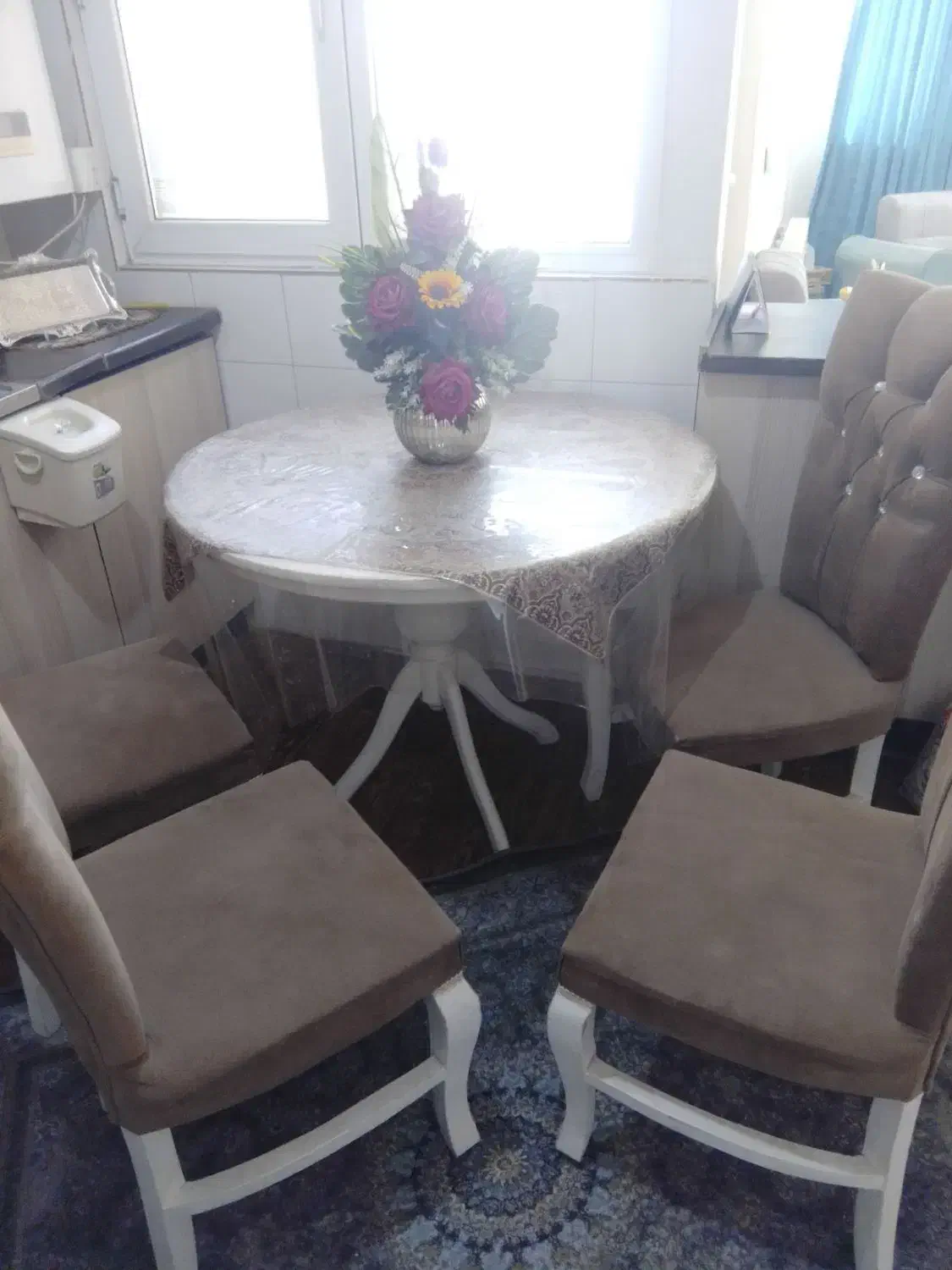 میزوصندلی نهارخوری چهارنفره درحدنووسالم|میز و صندلی غذاخوری|بیرجند, |دیوار