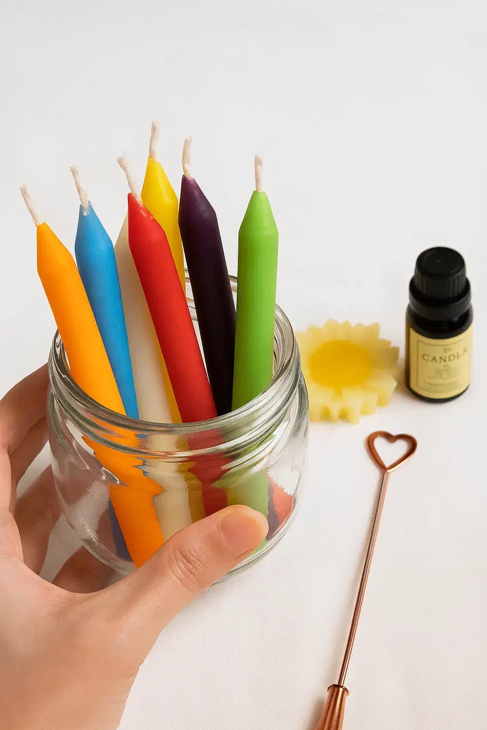 شمع قلمی ۱۰سانتی بیبی کندل با موم طبیعی پرانرژی|صنایع دستی و سایر لوازم تزئینی|تهران, صادقیه|دیوار