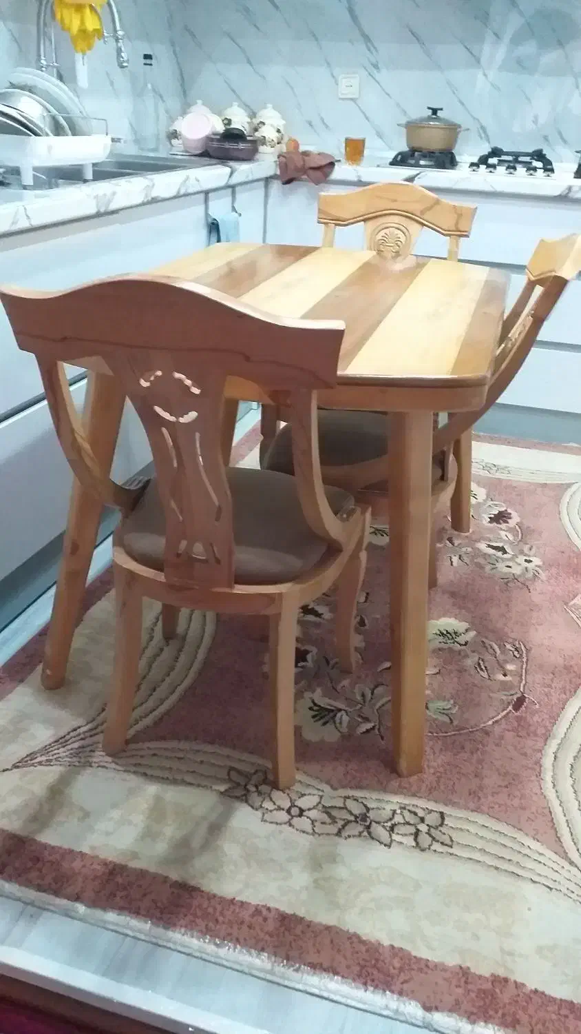 میزغذاخوری جهارنفره ...|میز و صندلی غذاخوری|میانه, |دیوار