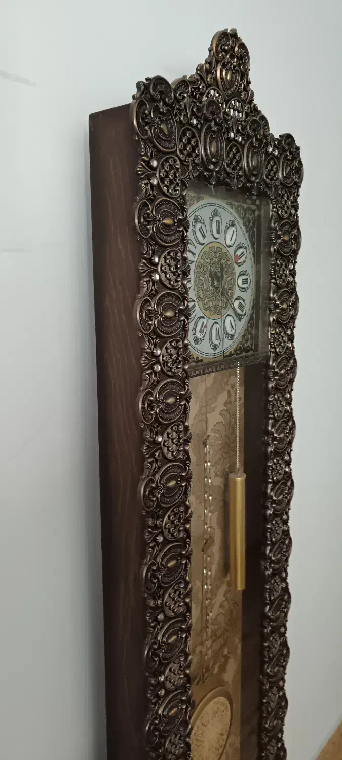 ساعت قدی برنز و چوب راش|ساعت دیواری و تزئینی|بوکان, |دیوار