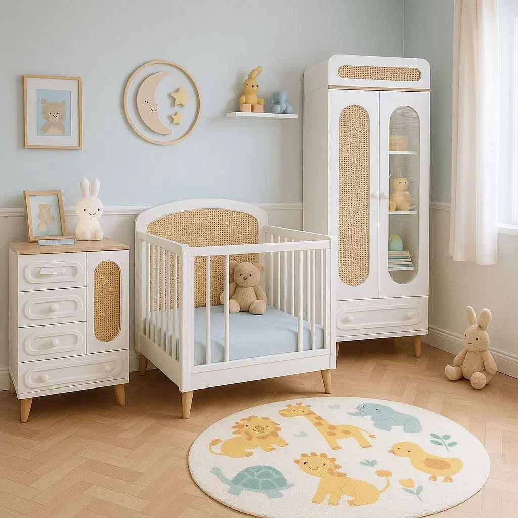 تخت و کمد سیسمونی نوزاد|تخت و صندلی بچه|محمدیه-قزوین, |دیوار