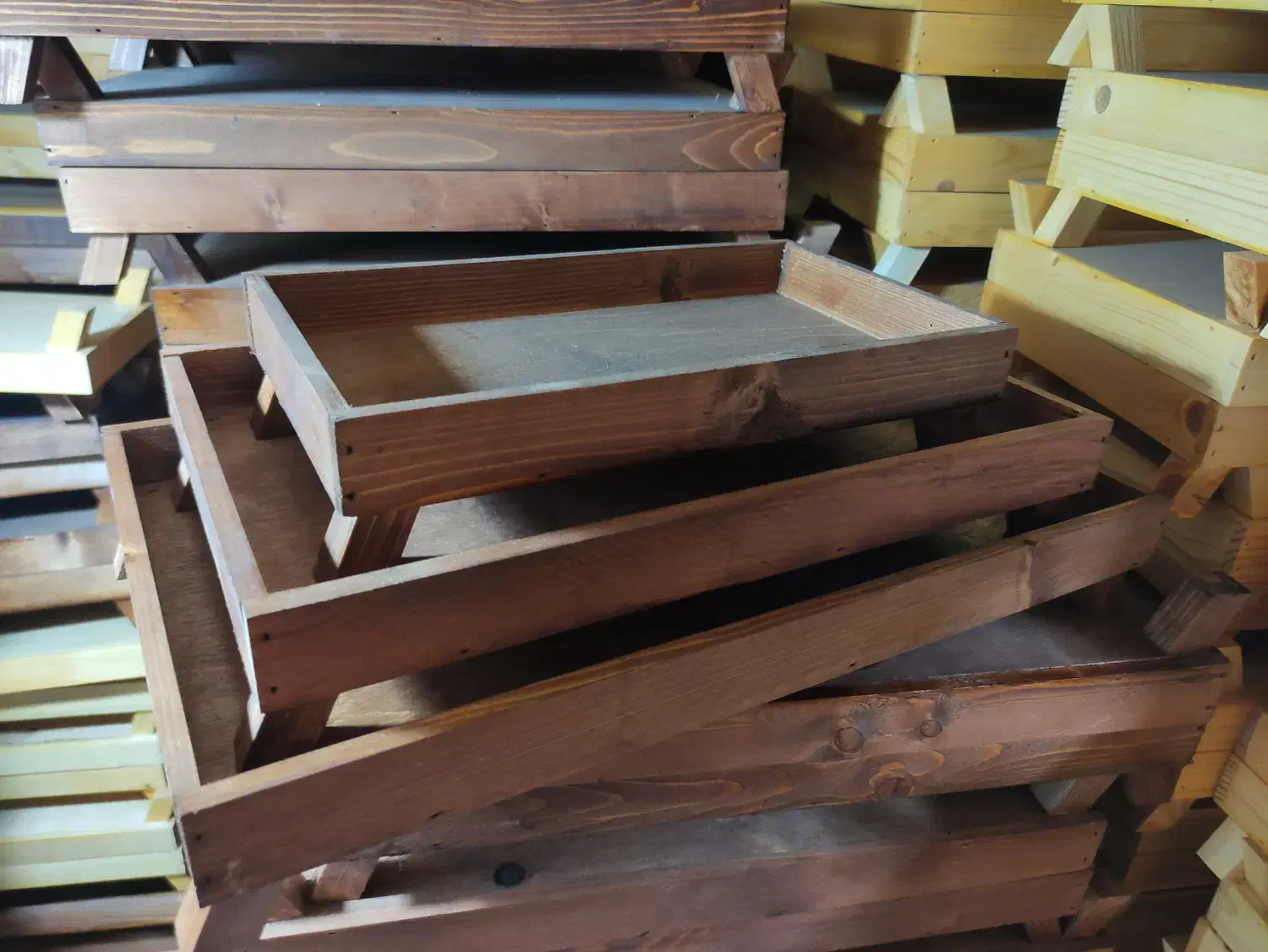 رایزر چوبی ست سه تایی|ظروف سرو و پذیرایی|آفتاب, |دیوار