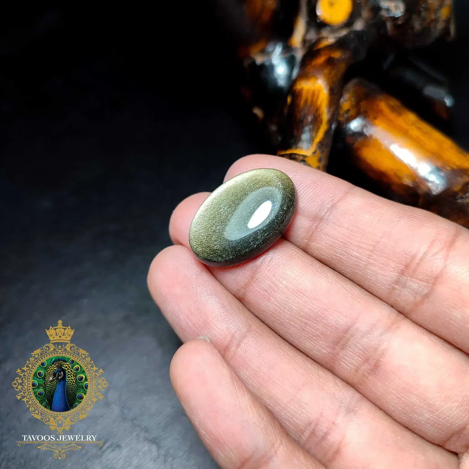 سنگ ابسیدین طلایی طبیعی ـ سنگ آتشفشانی کمیاب و خاص|کلکسیون اشیاء عتیقه|تهران, امیریه|دیوار