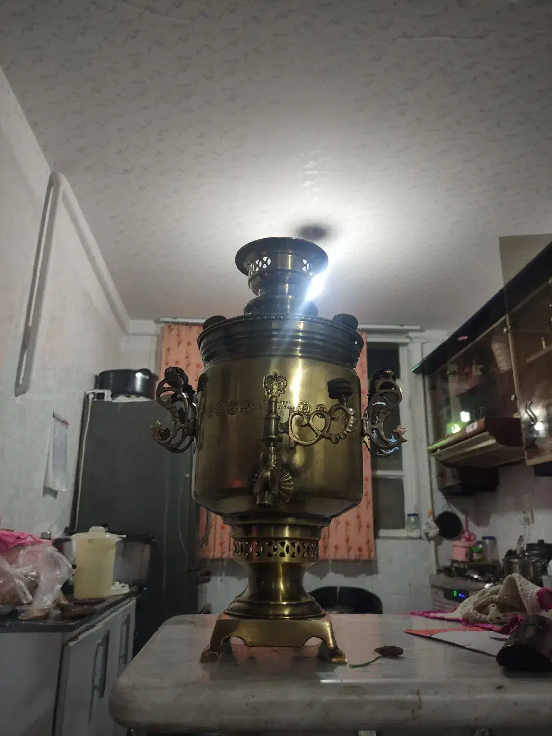 سماور ذغالی روسی مهردار|کلکسیون اشیاء عتیقه|قم, حنیف نژاد|دیوار