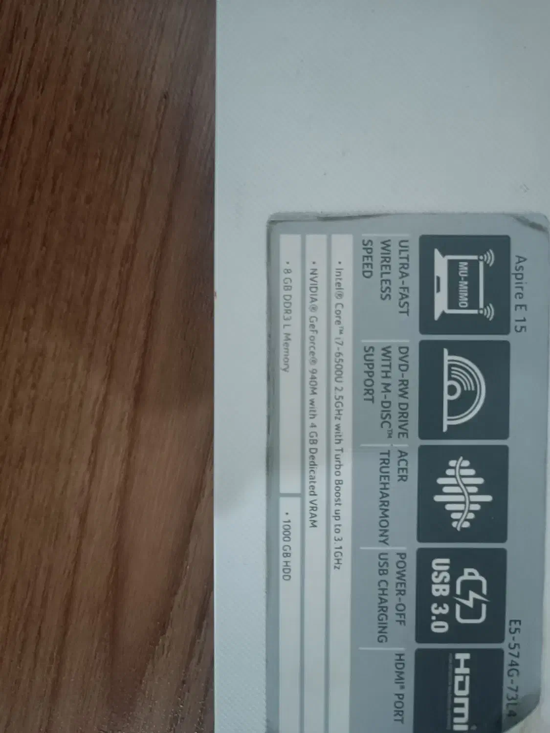 فروش لپ‌تاپ Acer Aspire E 15  Core i7|رایانه همراه|خمین, |دیوار