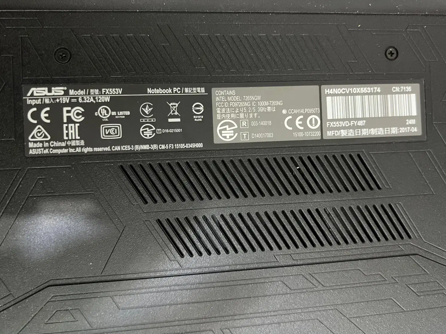 لپ تاپ گیمینگ ایسوس مدل FX553V|رایانه همراه|پاکدشت, پاکدشت (مامازند)|دیوار