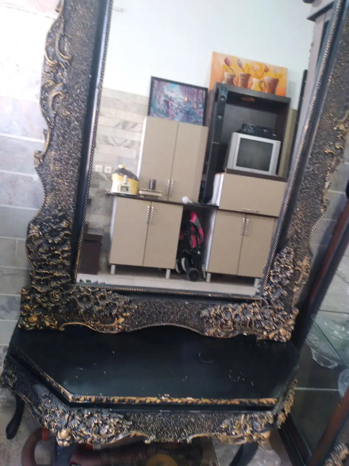 اینه قدی طرح گل|آینه|نظرآباد, نظرآباد|دیوار