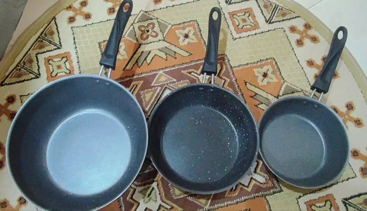 ماهیتابه لبه دار(وک) سه پارچه وارمی ایرانی|ظروف پختوپز|کاشان, شهرک انقلاب|دیوار