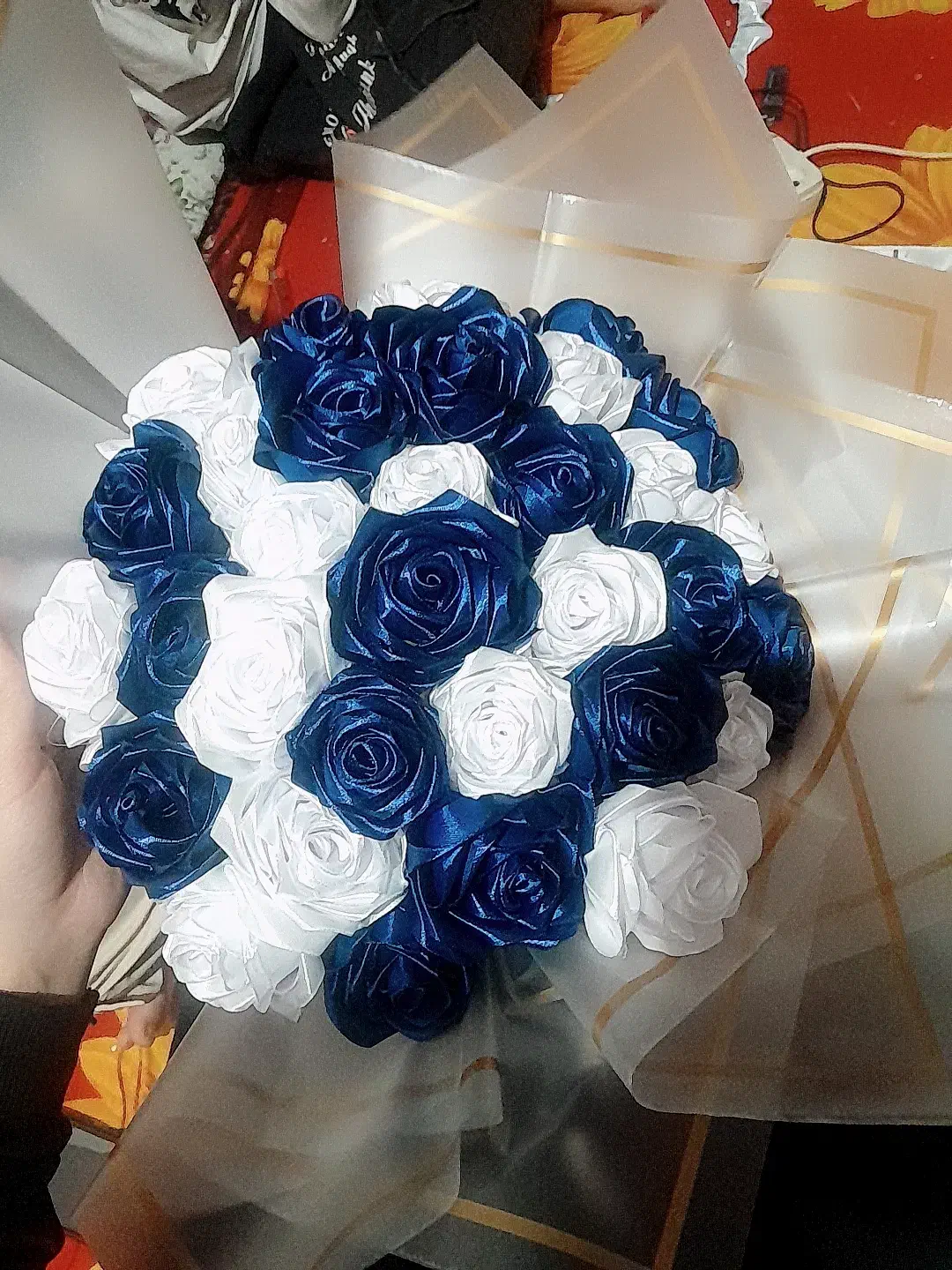 دسته گل روبانی|گل مصنوعی|مراغه, |دیوار