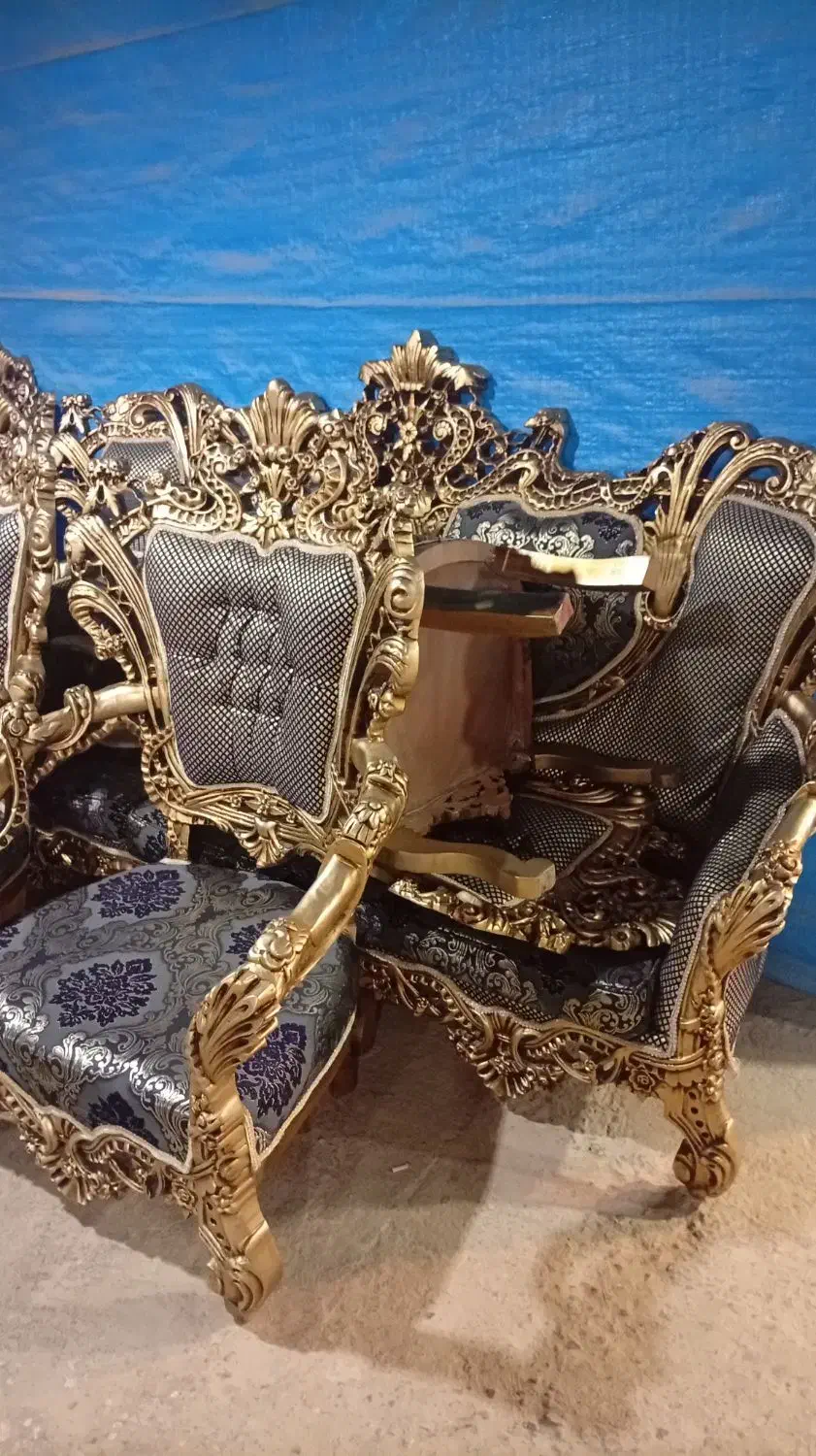 مبلمان سلطنتی و زیبا کار بسیار تمیز|مبلمان خانگی و میز عسلی|ملایر, |دیوار