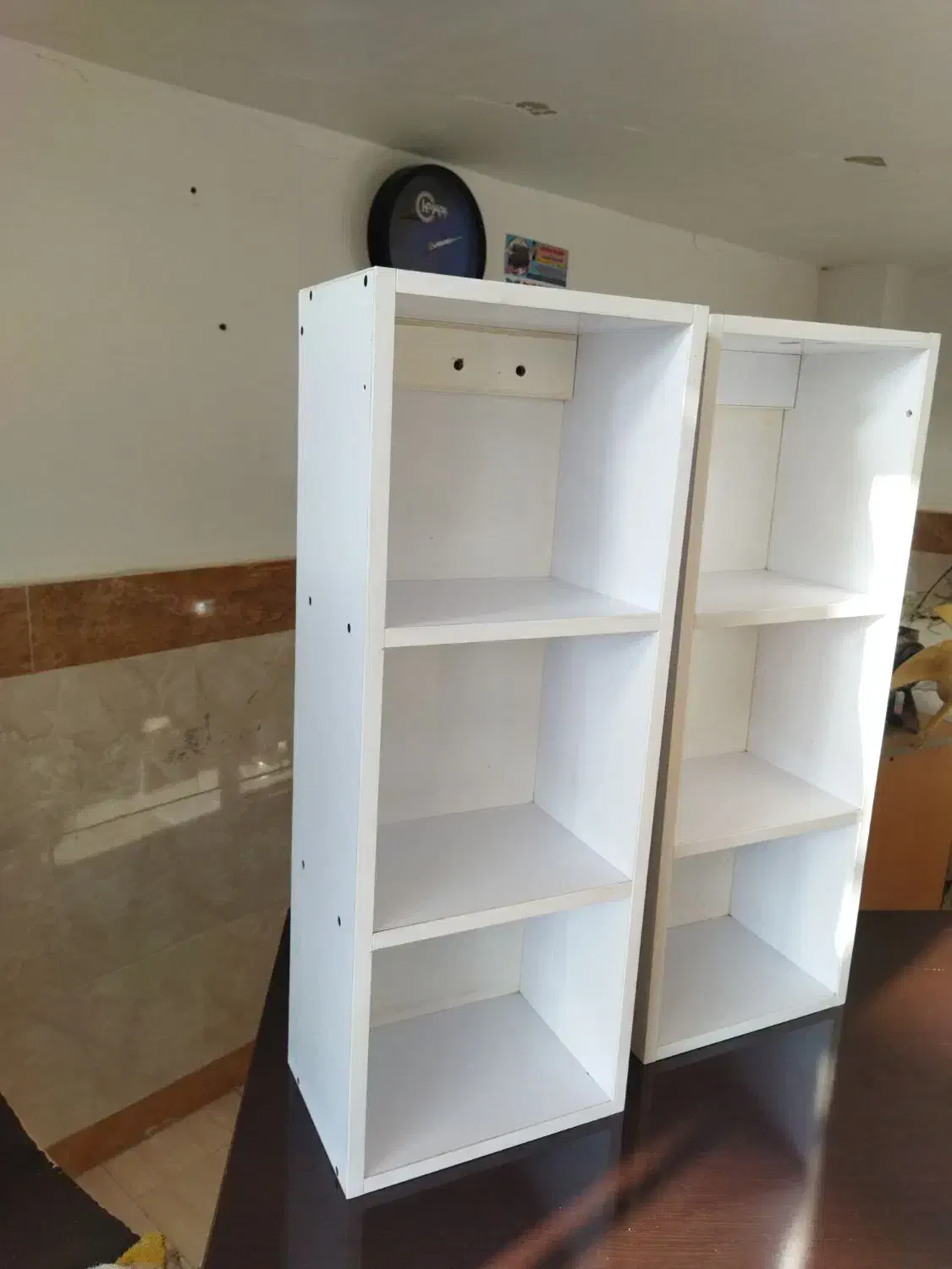 دو عدد ویترین دیواری ام دی اف|کتابخانه، شلف، قفسه‌های دیواری|آزادشهر, |دیوار