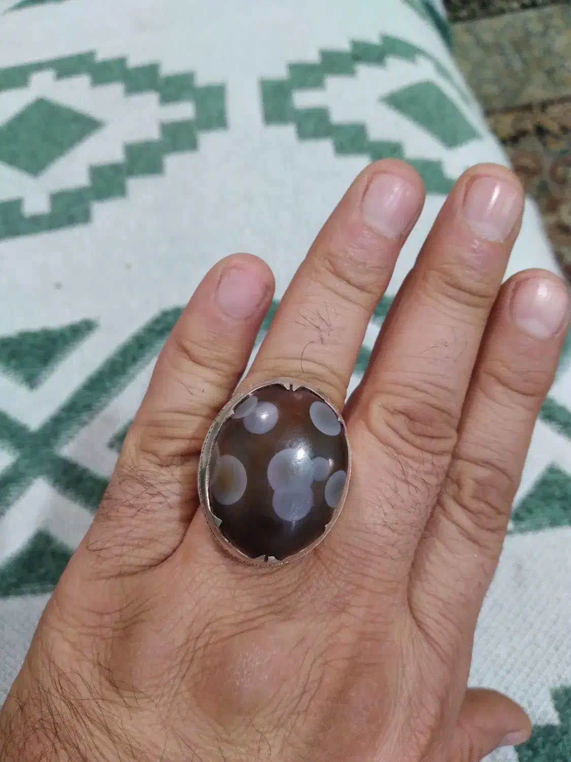 انگشترعقیق یمانی لامه|جواهرات|اهواز, زیتون کارمندی|دیوار